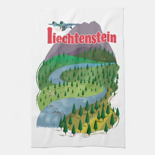 liechtenstein Resor affisch Kökshandduk (Vertikal)