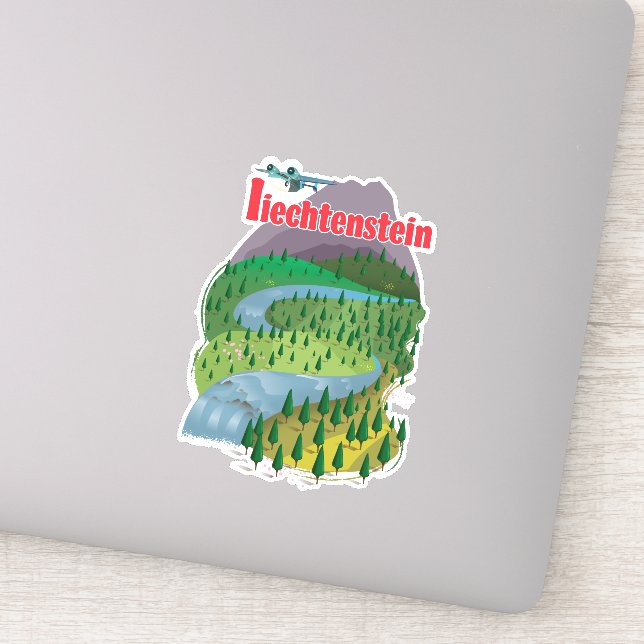 liechtenstein Resoraffisch Klistermärken (Detalj)