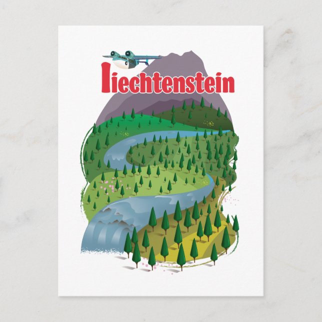 liechtenstein Resoraffisch Vykort (Framsida)