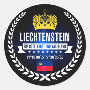 Liechtenstein Runt Klistermärke