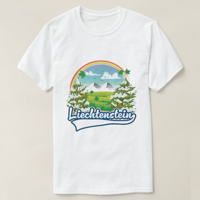 Liechtenstein Travel logotyp T Shirt (Design framsida)