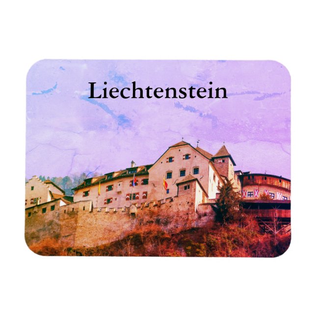 Liechtenstein Vaduz Castle Magnet (Horisontell)