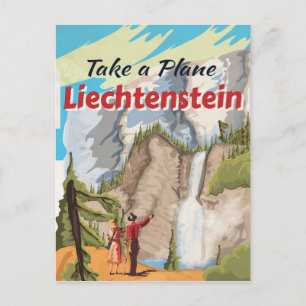 Liechtenstein vintage resor Poster Vykort
