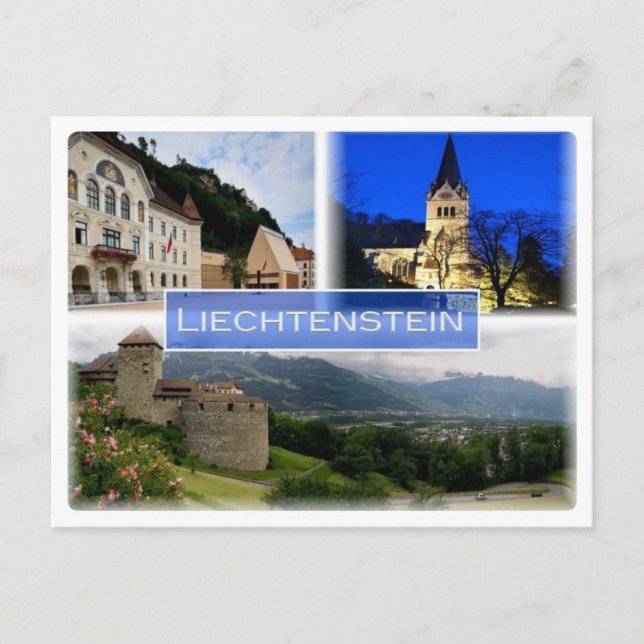 Liechtenstein - vykort (Framsida)