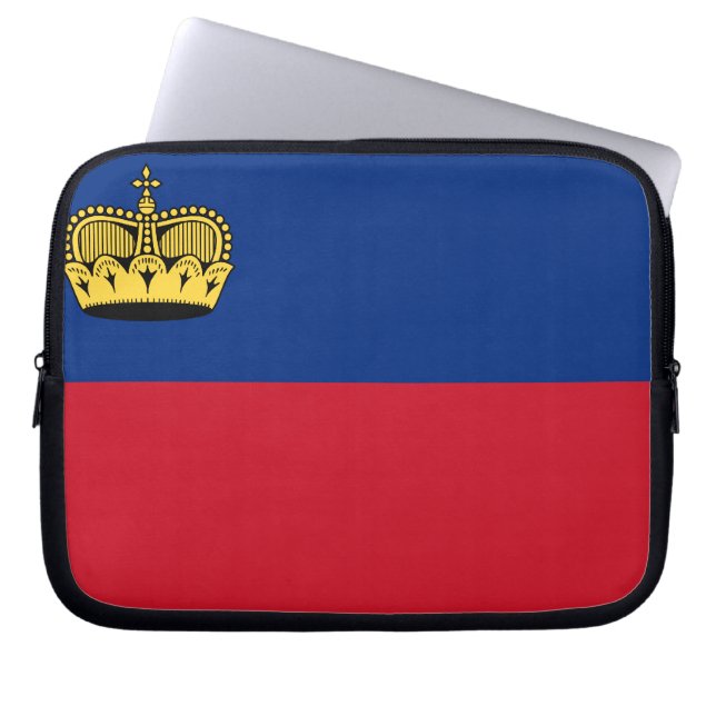 Liechtensteiner flagga laptop sleeve (Framsidan)