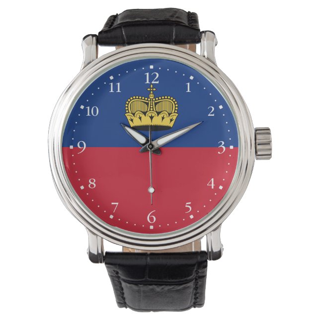Liechtensteinflagga Armbandsur (Framsida)