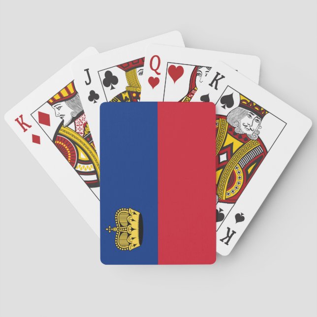 Liechtensteinflagga Casinokort (Baksidan)