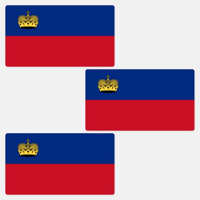 Liechtensteinflagga Klistermärke (Grupp)