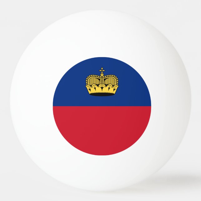Liechtensteinflagga Pingisboll (Framsidan)