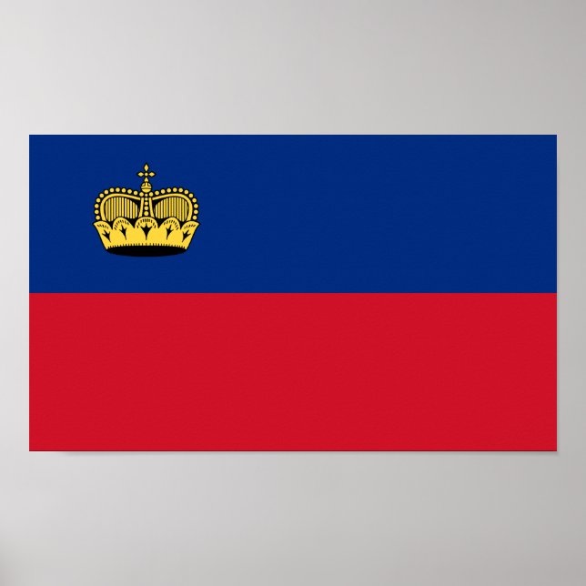 Liechtensteinflagga Poster (Framsidan)