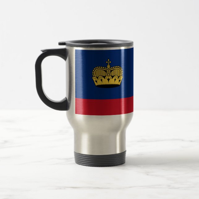 Liechtensteins flagga för resor/pendlare Mugg (Vänster)
