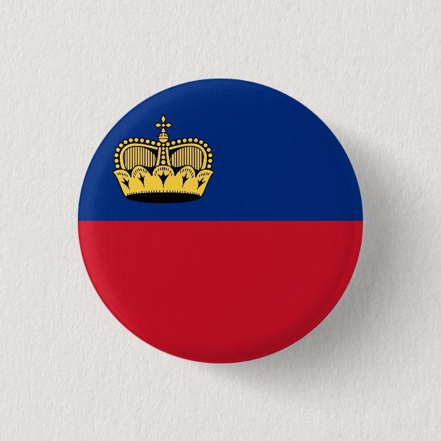 Liechtensteins flagga knapp (Framsida)