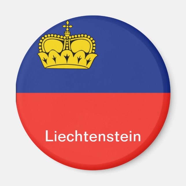 Liechtensteins flagga magnet (Framsidan)