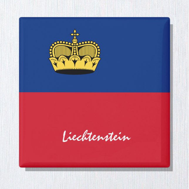 Liechtensteins flagga- och Liechtensteins resor/sp Magnet (Skapare uppladdad)