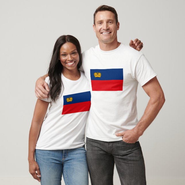 Liechtensteins Flagga T-shirt (Unisex)