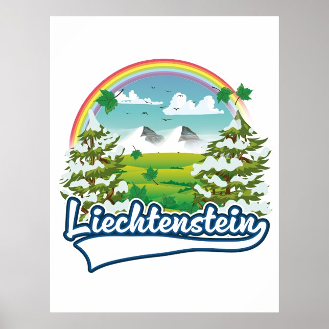 Liechtensteins logotyp för resor poster (Framsidan)