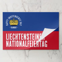 Liechtensteins nationaldag, Flagga