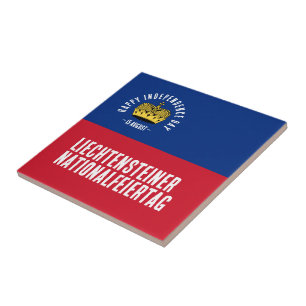 Liechtensteins nationaldag, Flagga Kakelplatta