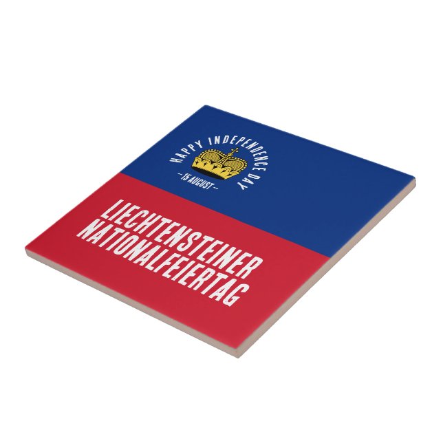 Liechtensteins nationaldag, Flagga Kakelplatta (Sidan)