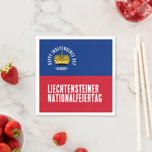 Liechtensteins nationaldag, Flagga Pappersservett