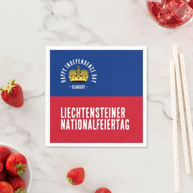 Liechtensteins nationaldag, Flagga Pappersservett (Insitu)