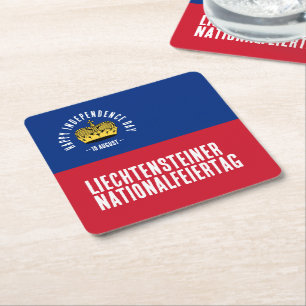 Liechtensteins nationaldag, Flagga Underlägg Papper Kvadrat