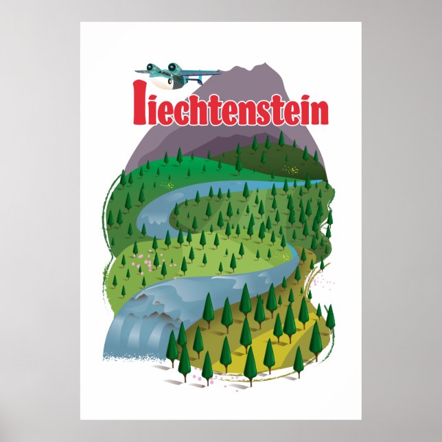 Liechtensteins reseaffisch poster (Framsidan)