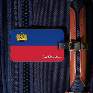 Liechtensteins språkmärken, patriotiska Flagga Bagagebricka