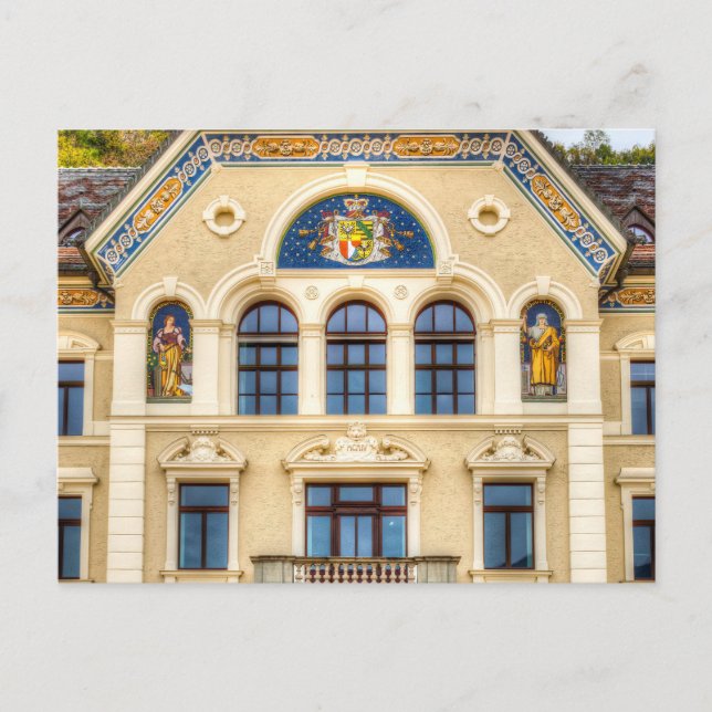 Liechtensteins struktur vykort (Framsida)