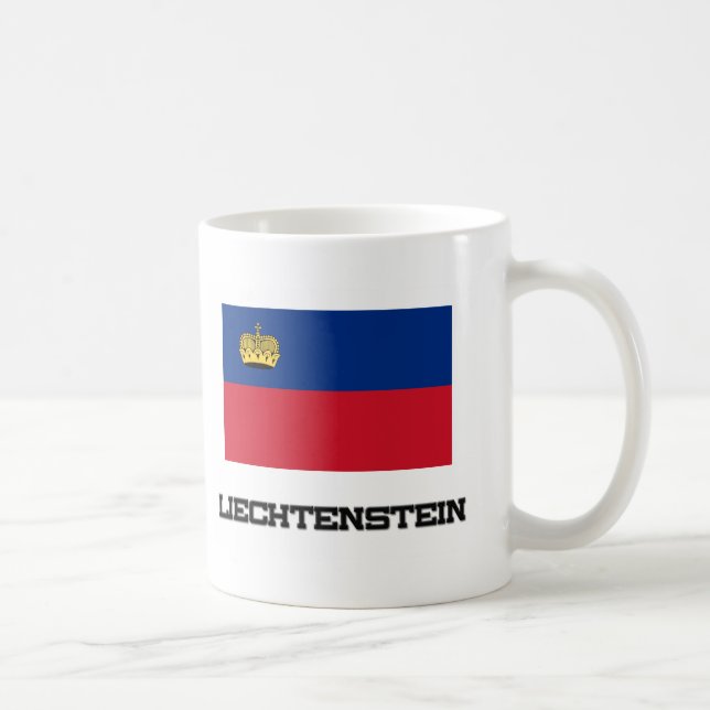 Liechtensteinsk flagga kaffemugg (Höger)