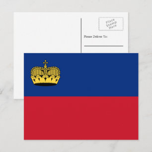 Liechtensteinska flaggan, Flagga Liechtenstein Vykort