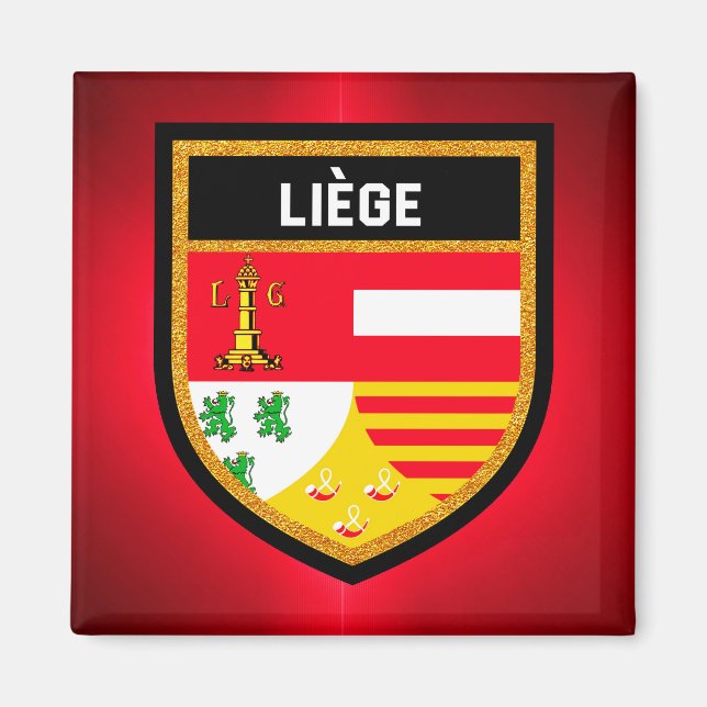 Liège Flagga Magnet (Framsidan)