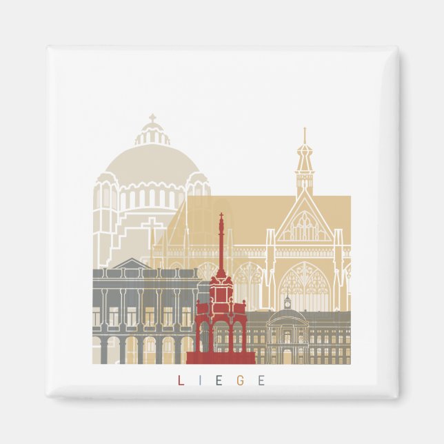 Liege skyline poster magnet (Framsidan)