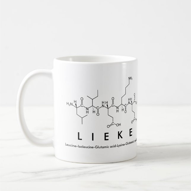 Lieke peptide namn mugg (Vänster)