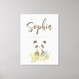 Lienzo Baby Shower Panda Canvastryck