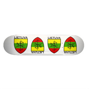 Lietuva, Lettland , latvija symbol Old School Skateboard Bräda 18 Cm