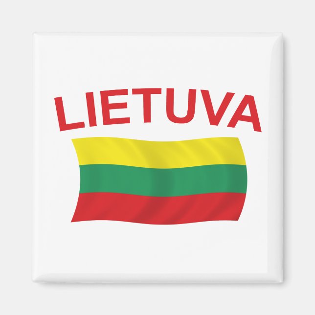Lietuva (Litauen) Red Ltrs Magnet (Framsidan)