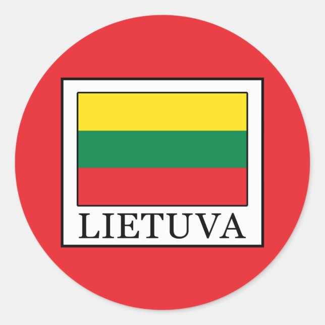 Lietuva Runt Klistermärke (Framsida)
