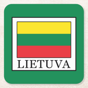 Lietuva Underlägg Papper Kvadrat