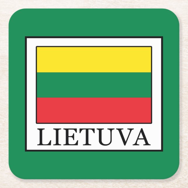 Lietuva Underlägg Papper Kvadrat (Framsidan)