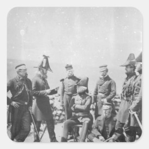 Lieutenant allmän herr George brun G.C.B Fyrkantigt Klistermärke