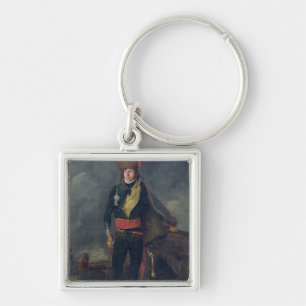 Lieutenant av de 8th hussarsna fyrkantig silverfärgad nyckelring