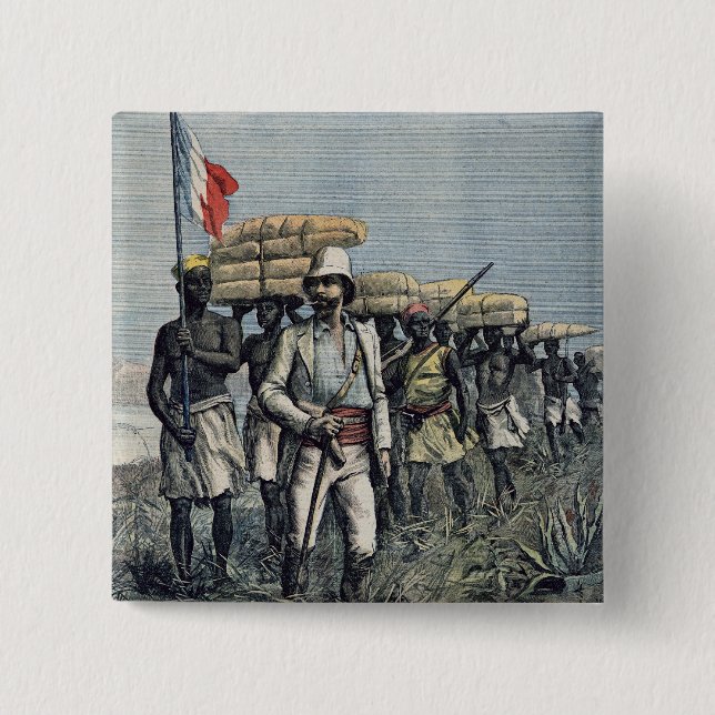 Lieutenant Mizon på hans beskickning 1892 Knapp (Framsida)