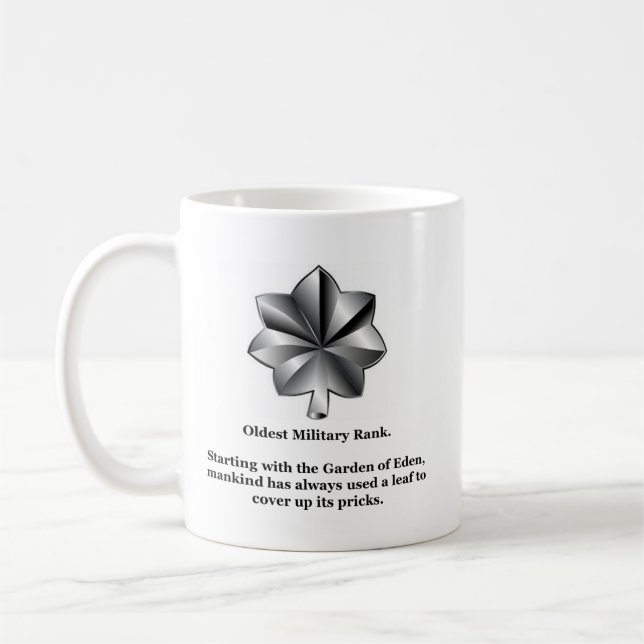 Lieutenant Överste Rangordna roliga Ursprung - Kaffemugg (Vänster)