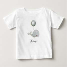 Lieve walvis met ballon t shirt