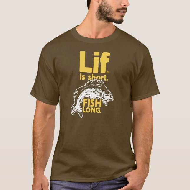 Lif. Är Kort? Fisk lång. Tee Shirt (Framsida)