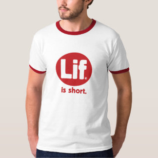Lif. Är Kort? Retro. Röd. Tee