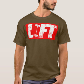 LIF WeightlyftGym Fitness reging Barbell T Shirt