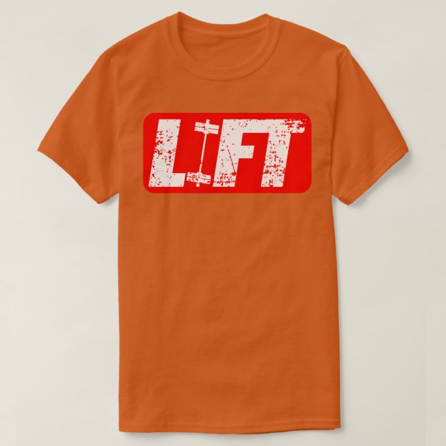 LIF WeightlyftGym Fitness reging Barbell T Shirt (Design framsida)
