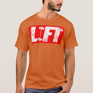 LIF WeightlyftGym Fitness reging Barbell T Shirt
